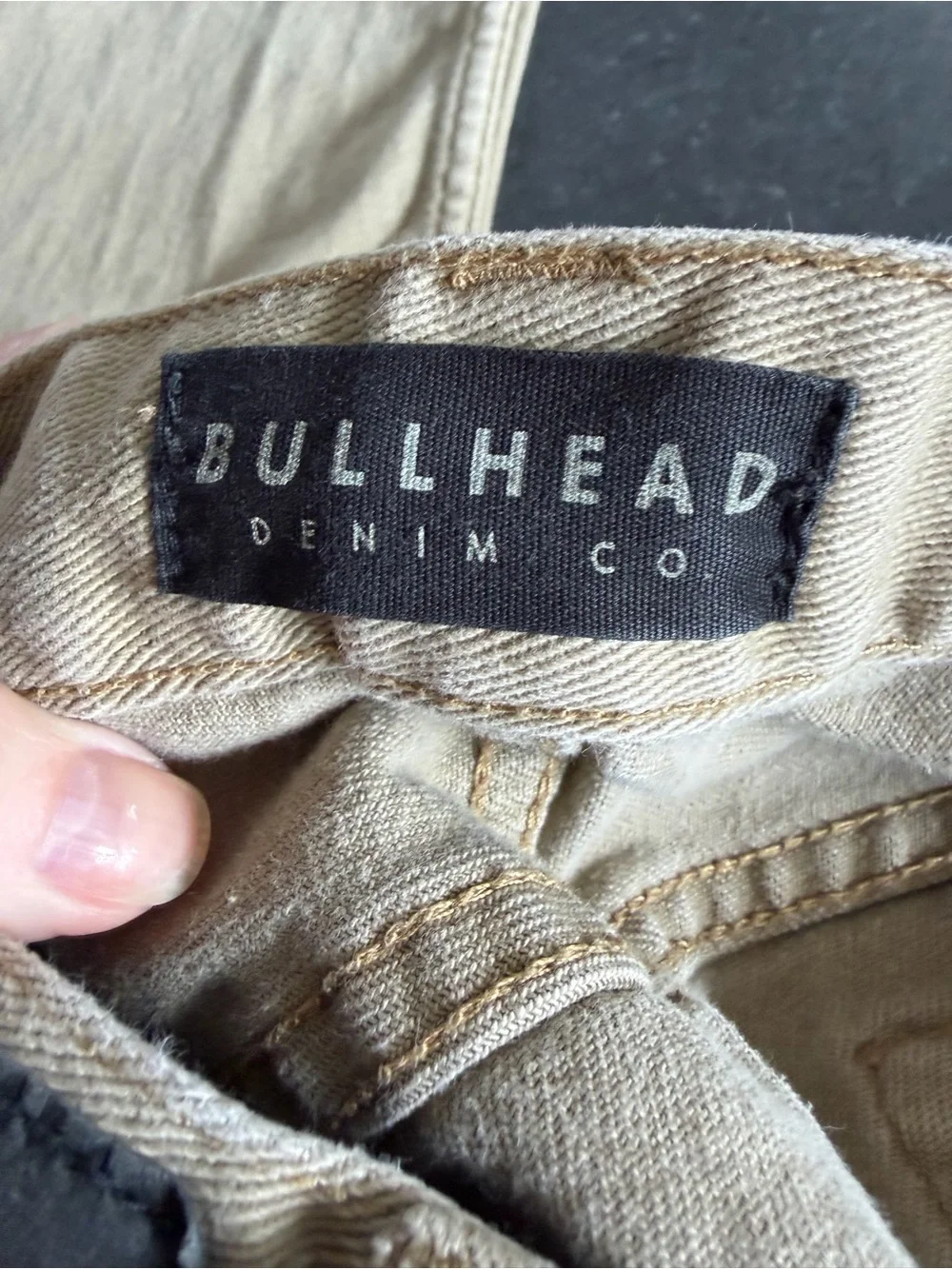 Bullhead Denim Co. Men’s Slim Fit Tan Jeans Pants Size 32x32 Khaki